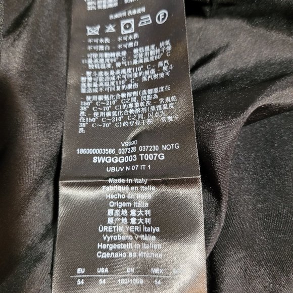 Giorgio Armani Midnight Blue Velvet Mandarin Collar Jacket, Size 44 - Picture 8 of 9